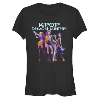 Juniors KPop Demon Hunters Jinu and Rumi Purple Heart Strings T