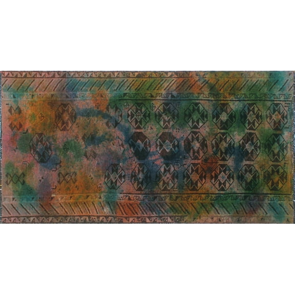 Vintage Grant Blue/green Rug, 4'3" x 8'0"