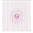 thumbnail image 3 of Ambesonne Dahlia Shower Curtain, Close up Petal Sketch, 69"Wx84"L, Maroon White, 3 of 3