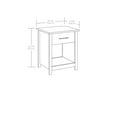 Mainstays Hillside Nightstand with Drawer, Walnut Finish