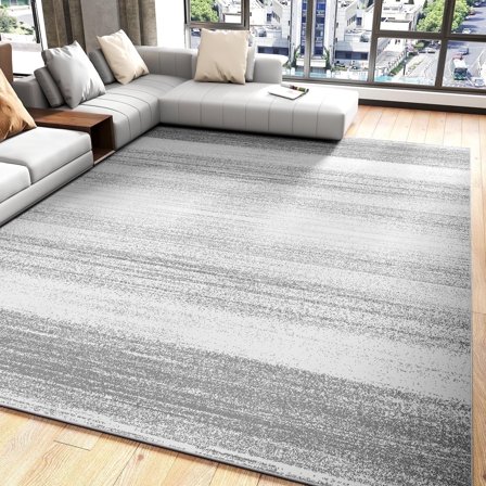 VUNATE 5'x7' Area Rugs for Living Room Washable Rugs Modern Abstract Area Rug Soft Contemporary Neutral Carpet Indoor Rug for Bedroom Dining Room Office Foldable Nonslip Rug Light Gray