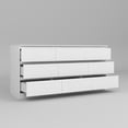 thumbnail image 3 of Resenkos Mid Century Modern 9 Drawer Dresser for Bedroom with Hidden Handle White, 3 of 6