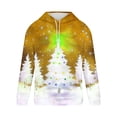 thumbnail image 3 of Sudadera con capucha para hombre, informal, con cordón, estampado navideño, deportiva, blusa de poliéster, 3 of 4