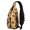 Thanksgiving Turkey Maple Leaf Red Berry, variant on Thanksgiving Turkey Pilgrim Hat Acorn Pattern Sling Backpack, Travel Shoulder Pack with Earphone Port, Breathable Padded Back Gift Ideas for Hiking Cycling Walking