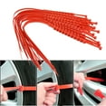 thumbnail image 3 of 20 piezas cadenas antideslizantes de nailon para neumáticos de coche y camión, Cable de correa para neumáticos de Seguridad automotriz para nieve y barro con guantes, 3 of 14