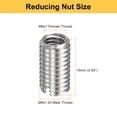 thumbnail image 2 of Uxcell 20pcs Thread Repair Inserts M8 x 1.25 Male to M6 x 1 Female Thread 15mm Long Stainless Steel Reducing Nuts Metric Self Tapping Sleeves, 2 of 7