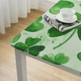 thumbnail image 4 of HAOXIT St.Patrick's Day Tablecloth Square Green Watercolor Shamrock Table Cloth,Stain Resistance Polyester Spring Table Covers for Kitchen Dining,Small Tablecloth for Party Picnic 40*40, 4 of 7