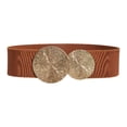 thumbnail image 4 of Korean Women Wide Belt Wide Stretch with Buckle Decorative for Dress Accessories Brown, 4 of 8