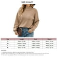 thumbnail image 7 of Khaki Women's Turtleneck Sweater, Long Sleeve, Loose Fit, Perfect for Keeping Warm, Size S, 7 of 7