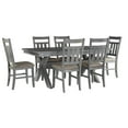 thumbnail image 2 of Linon Turino Seven Piece Wood Dining Set Padded Seats in Weathered Gray Stain, 2 of 3