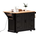 thumbnail image 5 of Embossed texture, internal storage racks - 56-inch kitchen island adding elegance to your home, 5 of 5