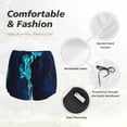 thumbnail image 5 of Disketp Blue Marble And Gold Print Women's Shorts Workout Shorts for Athletic Gym Running Shorts with Phone Pockets X-Large, 5 of 8