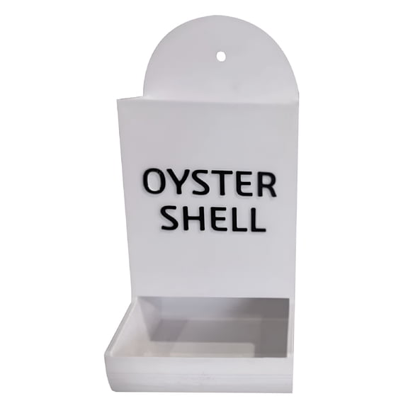 ZULAR Metal Chicken Grit Feeder, Chicken Oyster and Grit Feeder Chicken No Waste Coop Accessories (White A)