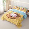 thumbnail image 3 of Castle Fairy Sport Baseball Quilt King,Ice Cream Glove Pattern King Coverlet Set,Brown Blue Pink, 3 of 7