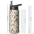 thumbnail image 3 of Stainless Steel Halloween Tumbler 18oz with Lid and Straw – Ghost Pumpkin Witch Design – Insulated Travel Cup for Coffee or Water – Holiday Gift for Her Him, 3 of 6