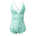 thumbnail image 4 of FhsagQ Lingerie pour Femmes Grande Taille Mode pour Femmes Combinaison Moulante Lingerie Jeu de Rôle Lingerie pour Femmes Lingerie en Dentelle à Carreaux Rouges Lingerie pour Femmes Lingerie Noire pour Femmes Ensemble avec Peignoir Vert TTTG, 4 of 5