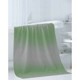 thumbnail image 3 of Green Grey Towel Set of 3, Soft Microfiber Bath Towels, Hand Towel, Washcloths, Modern Minimalist Solid Vertical Stripes Quick-Dry Absorbent Towels for Bathroom Kitchen Hotel Beach Gym Spa, 3 of 7