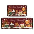 thumbnail image 2 of Christmas Kitchen Rug Sets 2 Piece Colorful Balls Pine Trees Snowflake Kitchen Runner Non Slip Rugs for Kitchen Floorfor Bath Cooking (47x17+30x17 Inches), 2 of 7