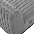 thumbnail image 6 of Modular Sofa Chair, Black Grey Gray, Fabric, French Living Lounge Cafe Lobby Hospitality Restaurant, Modern Contemporary HB33744, 6 of 7
