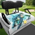 thumbnail image 4 of XYZCANDO Watercolor Sea Turtle Golf Cart Seat Cover | Non-slip Terry Cloth with 4 Pockets | Universal 2-Seat Golf Cart Accessory, 4 of 8