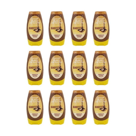 Pack-12 Squeezy Onetai Dulce de Leche Milk Caramel Squeeze Spread/Sauce Banana Flavor 280 Grams
