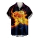 thumbnail image 1 of Hombres Casual Botones Playa Sin posicionamiento Estampado Turndown Camisa de manga corta Blusa Pompotops  oipoqjl46285, 1 of 5
