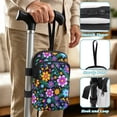 thumbnail image 5 of COEQINE Crutch Accessories Pouch Walking Stick Bag Hippie Flower Leaf Forearm Crutch Bag, Mobility Aid Bag, Large Capacity, Lightweight, for Forearm & Elbow Crutches, 5 of 7