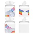 thumbnail image 2 of Lsque LGBT Gnomes Printed Tissue Box Cover Holder, Facial Paper Organizer Dispenser,Square with Bottom Belt, PVC Leather Decorative Organizer, 2 of 8