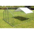 thumbnail image 6 of 10ft Outdoor Heavy Duty Metal Chicken Cages Large Pets Raise Crate Protector Playpen with Waterproof Top Yard, 6 of 9
