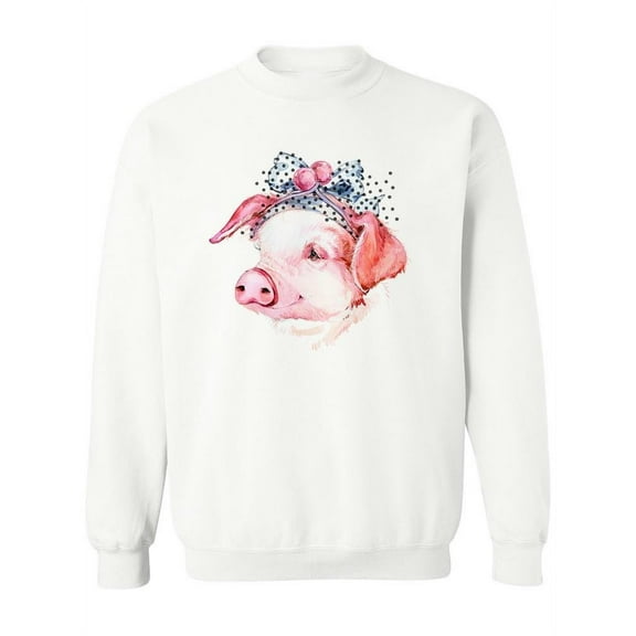 Cute Piggy Watercolor. Sweatshirt Women -Image by Shutterstock, Female 4X-Large