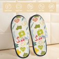 thumbnail image 2 of Balery Medical Icons Pantuflas de Casa de Felpa Silenciosas con Diseño Estampado, Zapatillas Cómodas Antideslizantes de Algodón para Interior-Large, 2 of 8