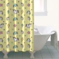 thumbnail image 4 of Yellow Cartoon Unicorn Star Lightning Pattern Shower Curtain 36"x72" ,Bathroom Decorative Shower Curtains Set with 12 Hooks,Modern Waterproof Washable Shower Curtain, 4 of 6