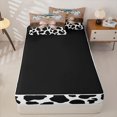 thumbnail image 4 of Manfei Boho Bow Damask Zipper Full Size Comforter Sets with Fitted Sheet and 2 Pillowcases,Western Bull Skull Flowers Zipper Bedding Set,White Taupe,Reversible, 4 of 7
