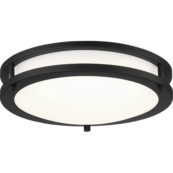 Minka Lavery 712-66A-L Round Low Profile LED Flush Mount Ceiling Light, 1-Light 18 Watt, 3"H x 12"W, Coal