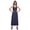Denim Blue, variant on Moomaya Solid Sleeveless Adjustable Spaghetti Strap Long Dress For Women