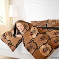 thumbnail image 3 of Erosebridal Cute Animal Capybara Twin Comforter Sets For Capybara Lover,Cartoon Capybaras Bedding Set For Girls Kids ,Reversible Black 2-Piece, 3 of 7