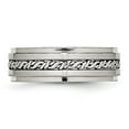 thumbnail image 3 of Chisel Stainless Steel Brushed and Polished Braided 7mm Band, 3 of 7