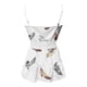 thumbnail image 5 of Gimnasio Tank Tops Mujer Mujeres abotonadas con cuello en V Beach Crochet Lace Peplum Tank Tops Cute sin mangas Peplum Tops Casual Spaghetti Strap Camisas Blusa (White, M), 5 of 6
