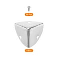 thumbnail image 3 of 8 Pcs Furniture Corner Edges Protector, 23mm Metal Edge Guard with Screws, Silver, 3 of 6