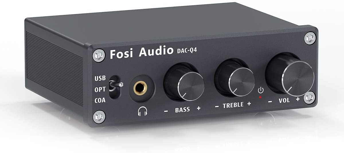 Fosi Audio Q4 Mini Stereo Gaming DAC & Headphone Amplifier, 24Bit