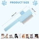 thumbnail image 2 of Peine para Gatos Unique Bargains Cepillo de Eliminación de Pelo para Mascotas con Botón de Liberación Peine para Pulgas para Cepillo de Aseo Autolimpiante para Masajear y Eliminar Pelo Suelto Azul, 2 of 7