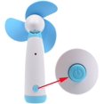 thumbnail image 3 of Mini Handheld Fan Personal Fan Battery Soft Foam Blades Powered for Home and Travel 2PC Blue, 3 of 5