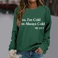 thumbnail image 2 of WEAIXIMIUNG Sweatshirts pour Femmes Coupe Ample Monocolore Automne et Hiver Imprimé Lettre Col Rond Épaule Manches Longues Pull Décontracté (5), 2 of 4