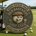 thumbnail image 4 of Over Par Old Bastards Golf Hat Clip Golf Ball Marker Holder Magnetic Golf Cap Clips Whiskey Design, “Over Par" & "Lifetime Member" Inscription Perfect Gift for Golfers, Friends, 4 of 8