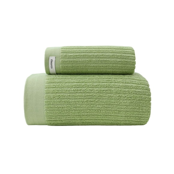 Toalla de baño Billuyoard 2 unids/set algodón verde