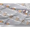 thumbnail image 3 of Soimoi Velvet Fabric Floral,Clouds & Cat Kids Print Sewing Fabric Yard 58 Inch Wide, 3 of 3