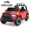 thumbnail image 1 of Ram 24V Ride on Car 2 Seater, Ram 1500 RHO Battery Powered Electric Car with Remote Control, Powered Ride on Toy with 4 Wheelers for Kids Toddlers 3-8 Boys Girls, Bluetooth & Trunk, Red, 1 of 8