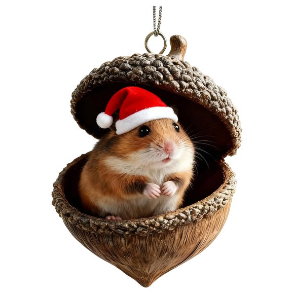 Hearth & Gear Animal Confortable Animal Mignon Animal 2D Acrylique Animaux Endormis Ornement Suspendu pour Maison Pierres Précieuses en Vitrail Peintes à la Main et pour Artisanat Perles Anciennes Arbres de Noël Pendentif en Forme de Larme