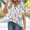 (Fashion 72)Green, variant on Aimik Women's Casual Short Sleeve V-Neck Gradient T-Shirt Summer Fashionable and Comfortable Loose Womens Tops
