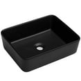 thumbnail image 6 of CoSoTower 19"X15" Black Ceramic Rectangular Vessel Bathroom Sink, 6 of 7